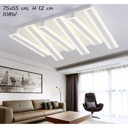 Plafon LED z pilotem 75x55cm 108Watt - P119